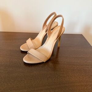 Gianni Bini Beige Slingback Stiletto Sandals